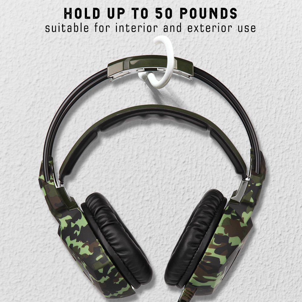 25 Pack Vinyl Ceiling Hooks for Indoor and Outdoor Use - White