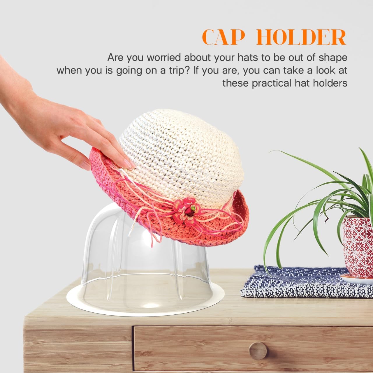 GALPADA 8pcs Hat Stand Display Rack for Hats Wigs Helmets and Caps