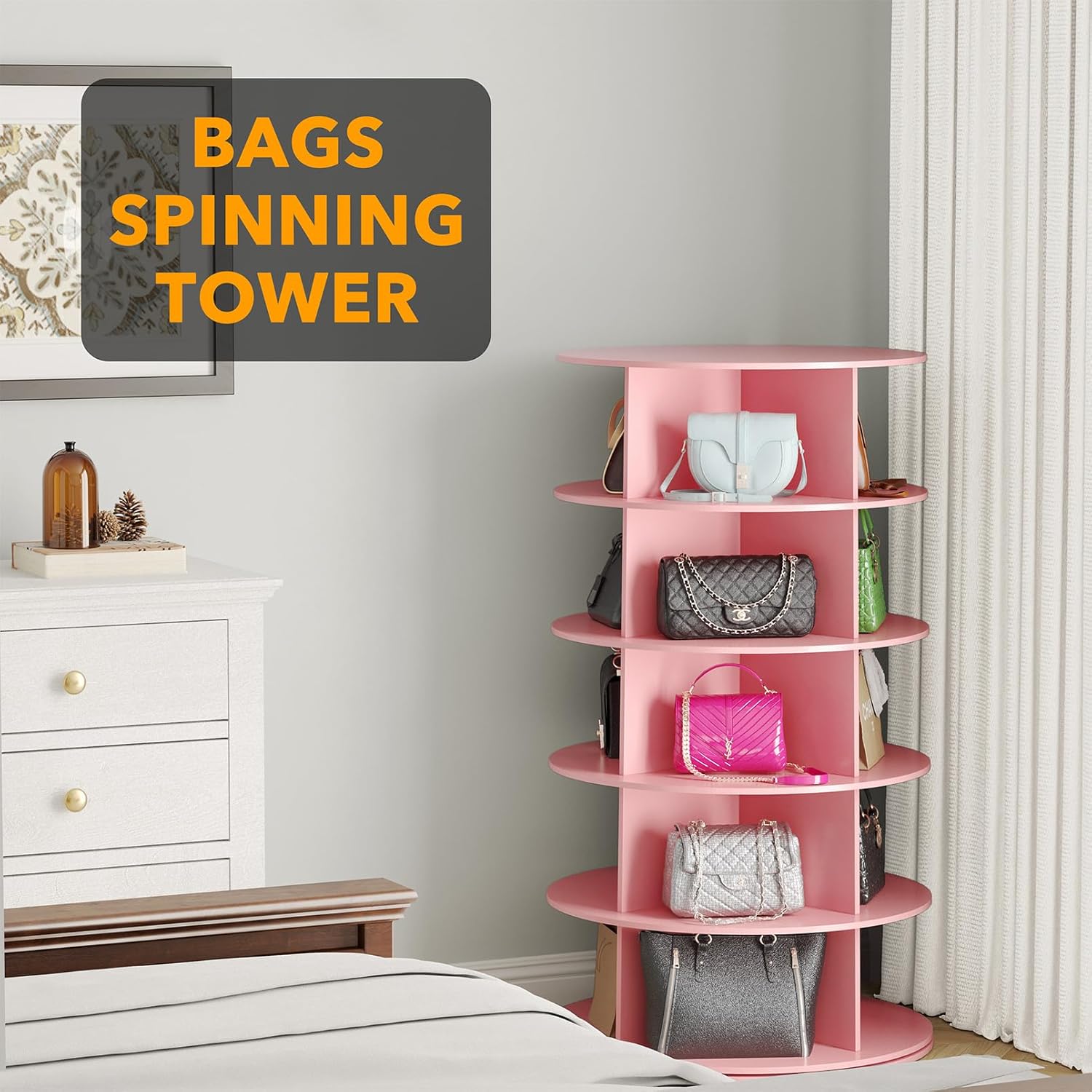 SpaceAid 5 Tier Rotating Shoe Rack Tower