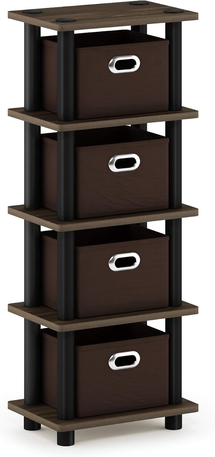 Furinno Turn-N-Tube 4-Bins Storage Rack