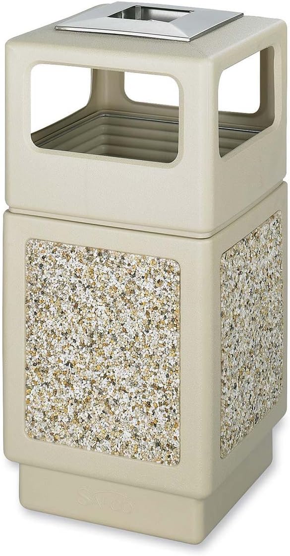 Safco Canmeleon Trash Can with Ash Urn Tan