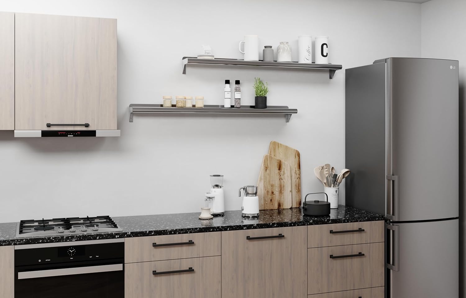 AmGood 6 X 48 Stainless Steel Wall Shelf