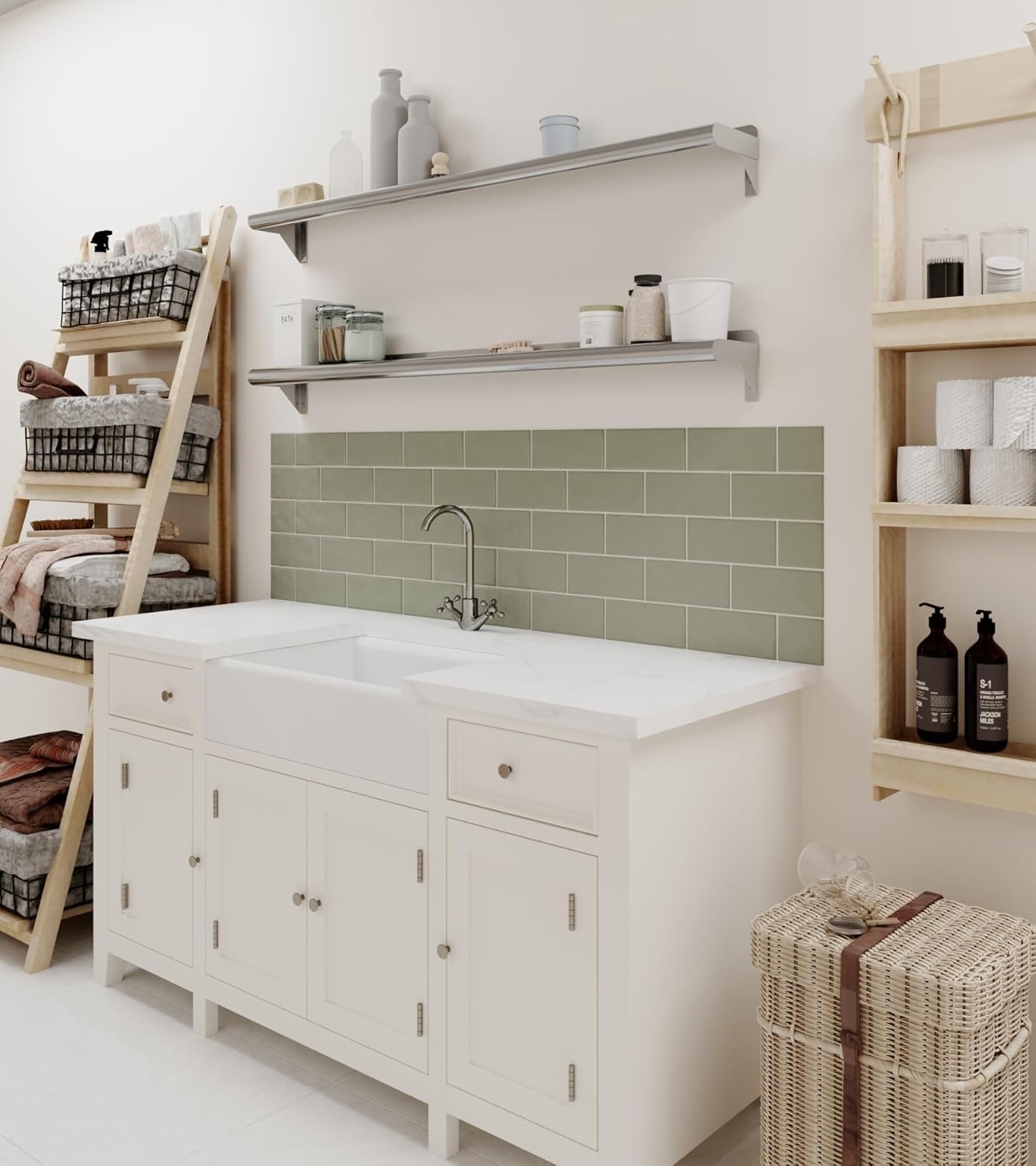 AmGood 6 X 48 Stainless Steel Wall Shelf