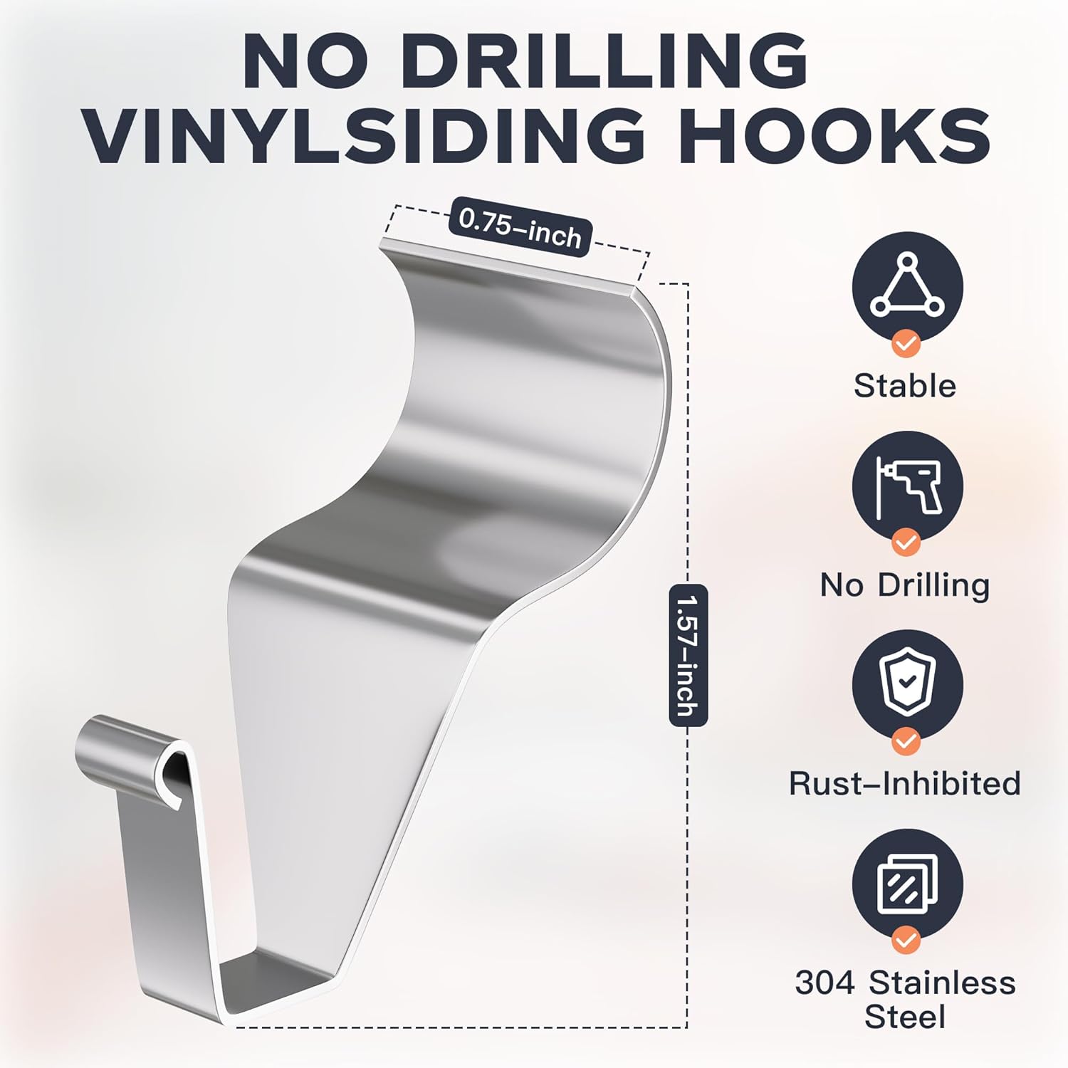 Vinyl Siding Hooks 8 Pack No Drilling Hangers