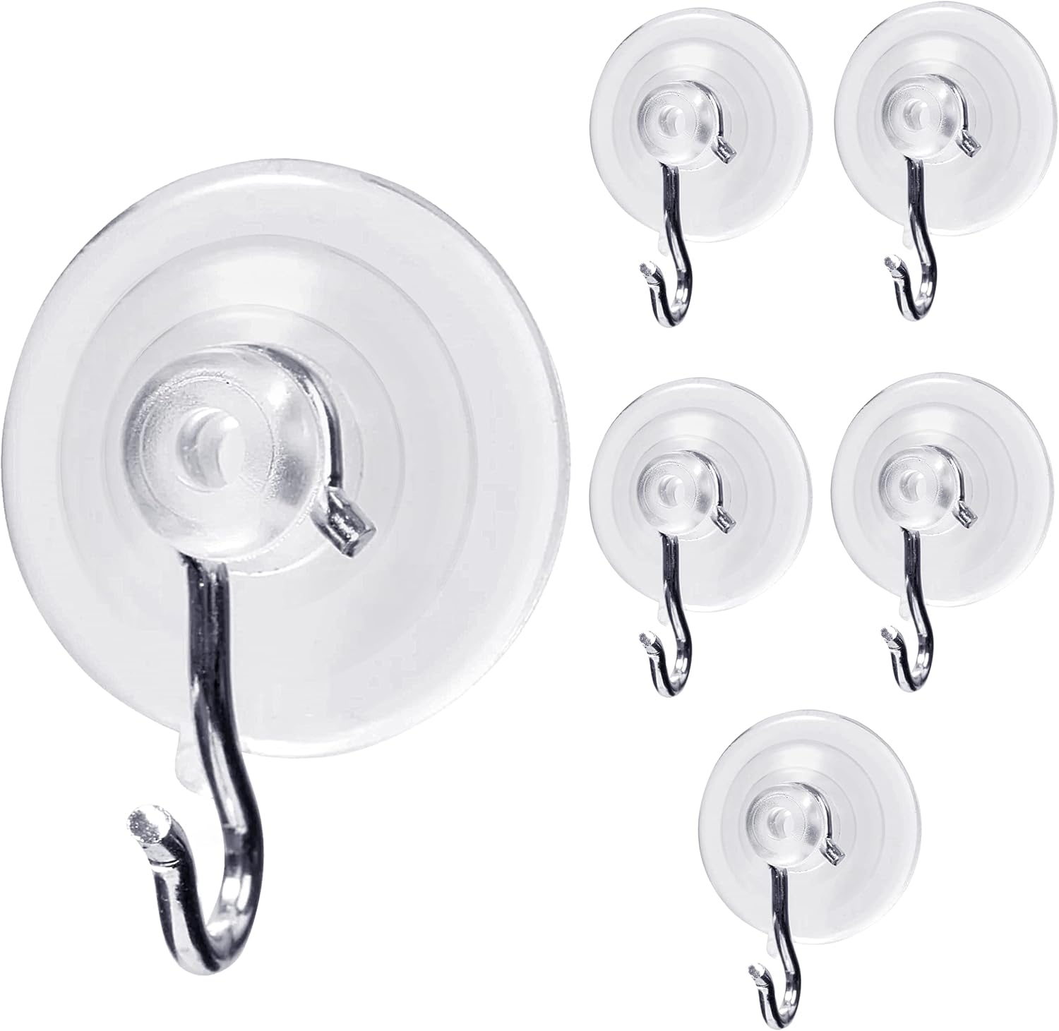 Holiday Joy Suction Cup Wall Hooks 6 Pack 3 lbs