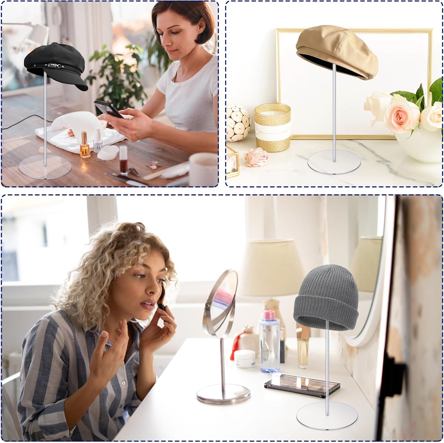4-Piece Premium Hat Display Stand