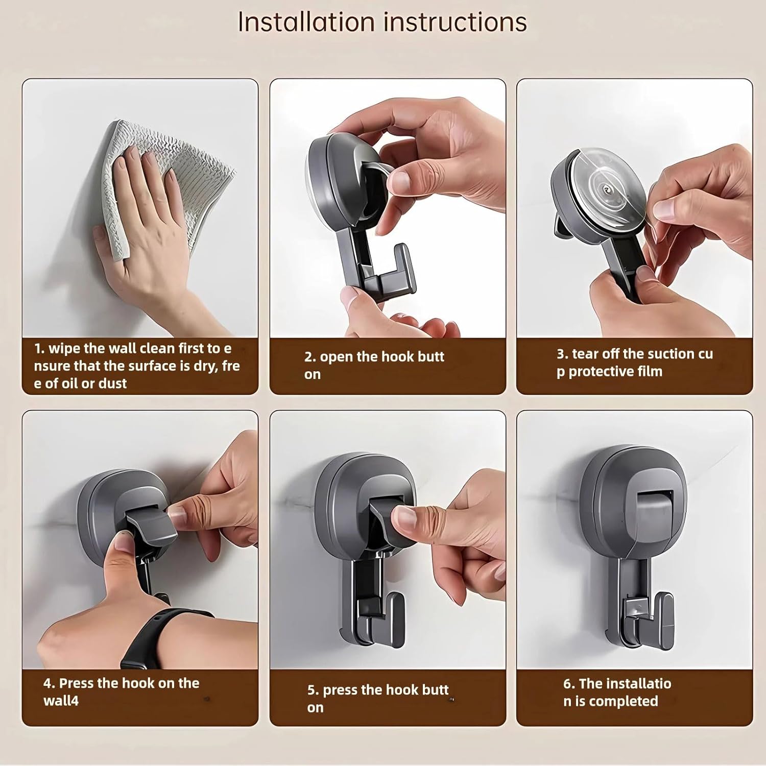 Lightdream Suction Cup Hook 2-Pack Heavy Duty Hooks