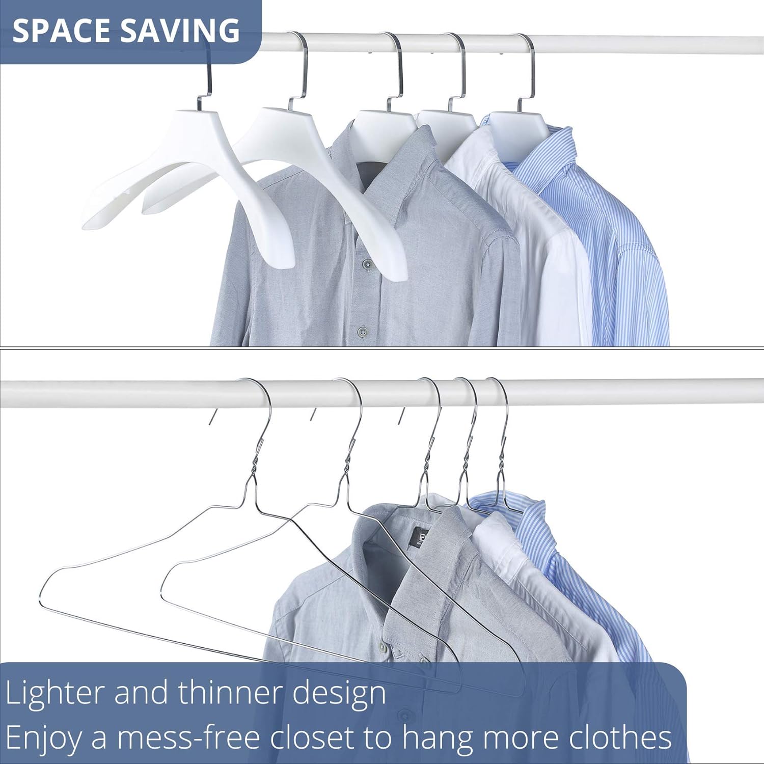 Mr Pen 10 Pack Slim Metal Hangers