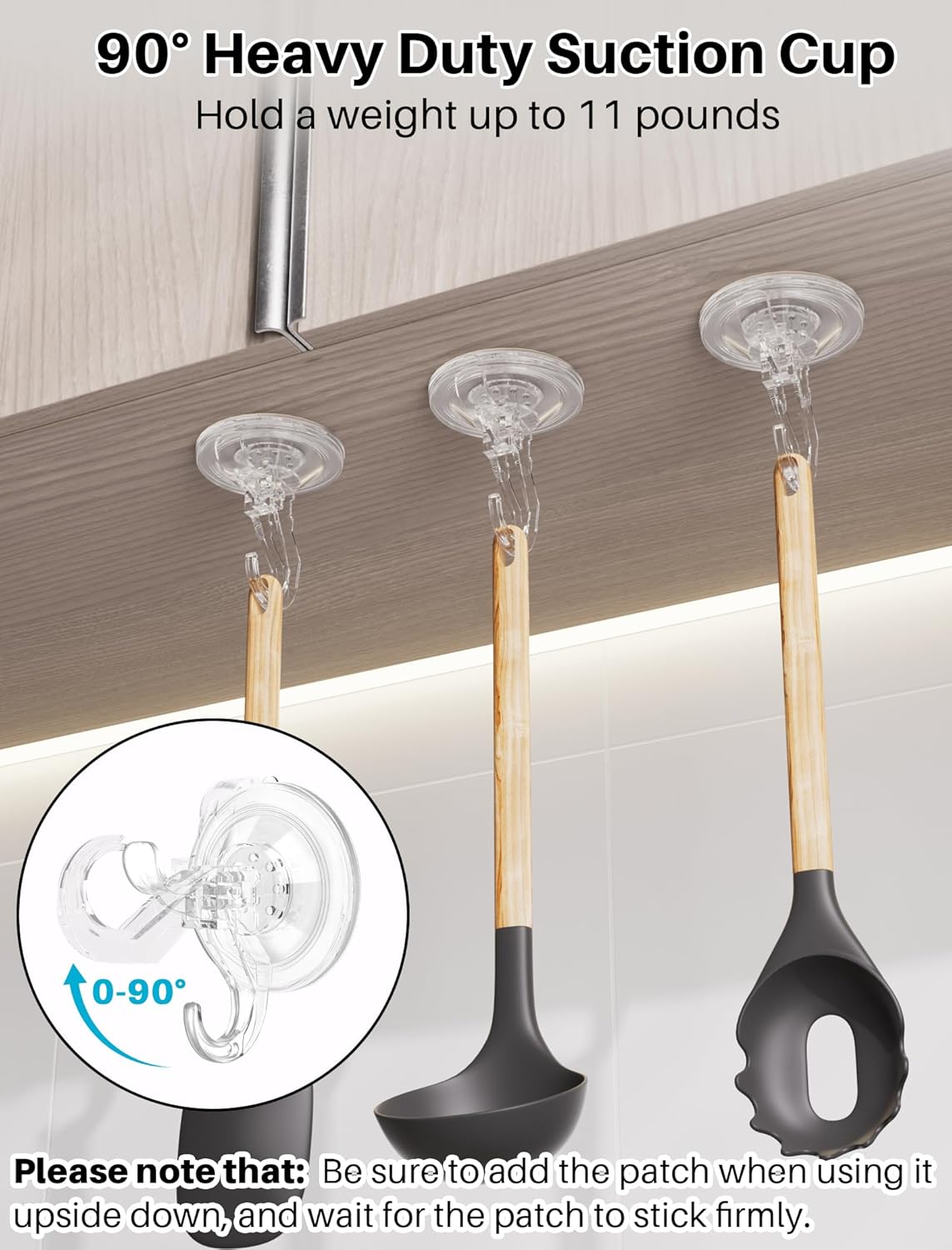 AENTGIU 5 Pack Strong Suction Cup Hooks for Glass Wood and All Surfaces