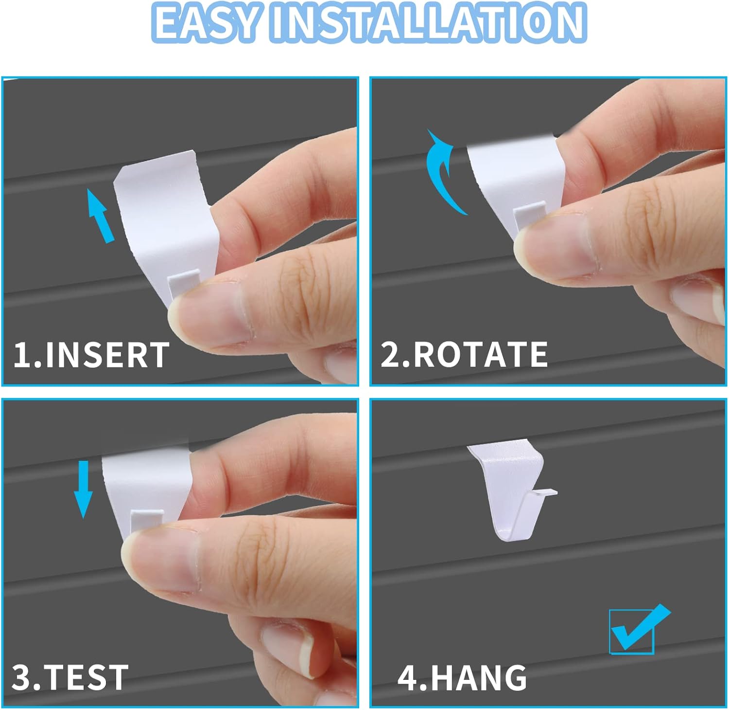 Biaungdo 24 Pcs Vinyl Hooks Heavy Duty Siding Clips