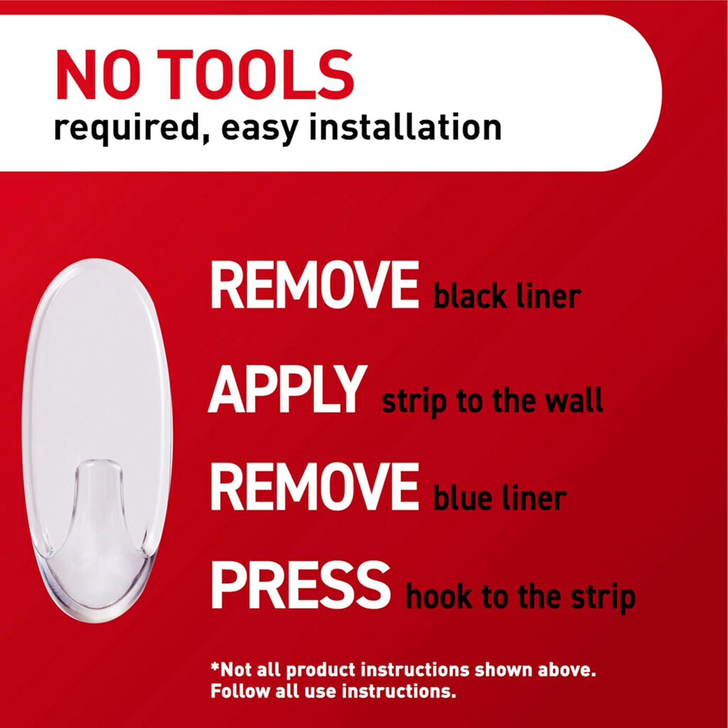 3M Command Medium Clear Wall Hooks with Adhesive 7 Hooks and 12 Strips