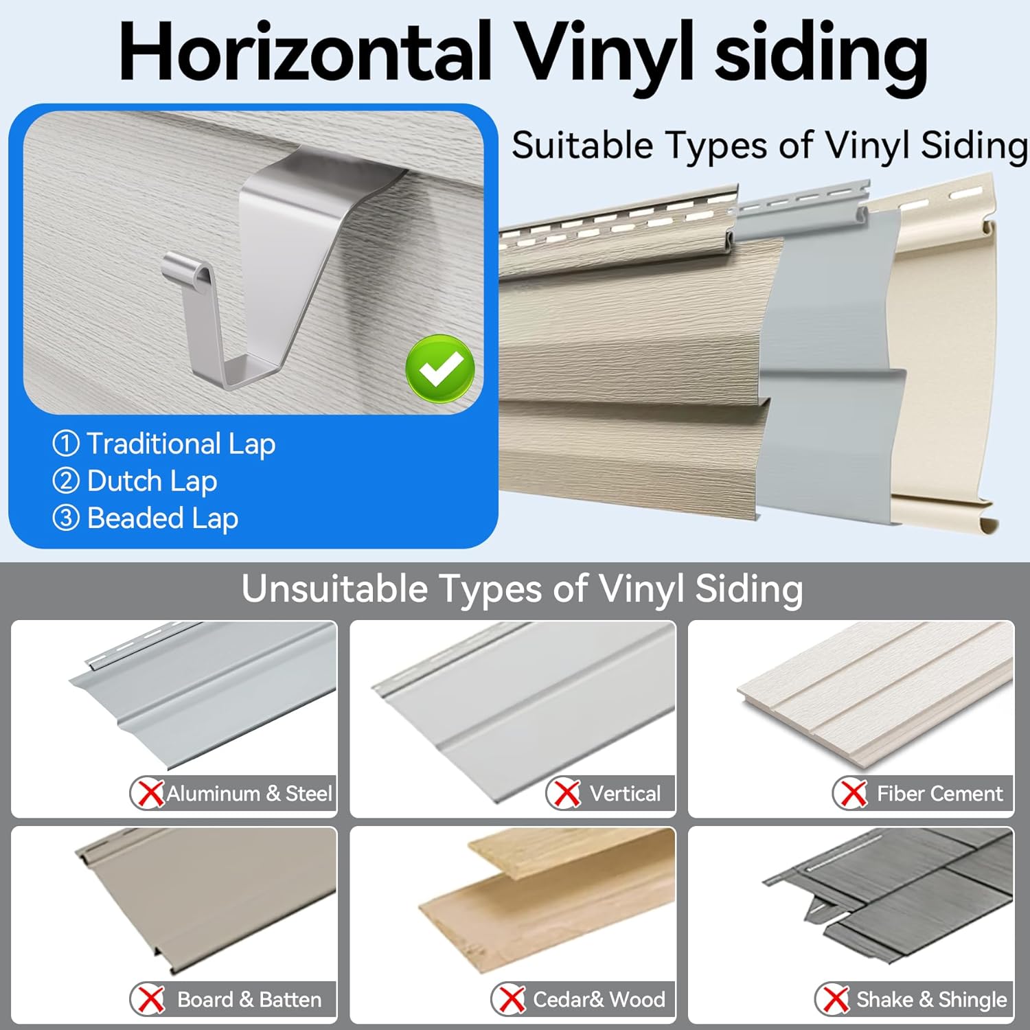 Vinyl Siding Hooks 10 Pack Heavy Duty Hangers