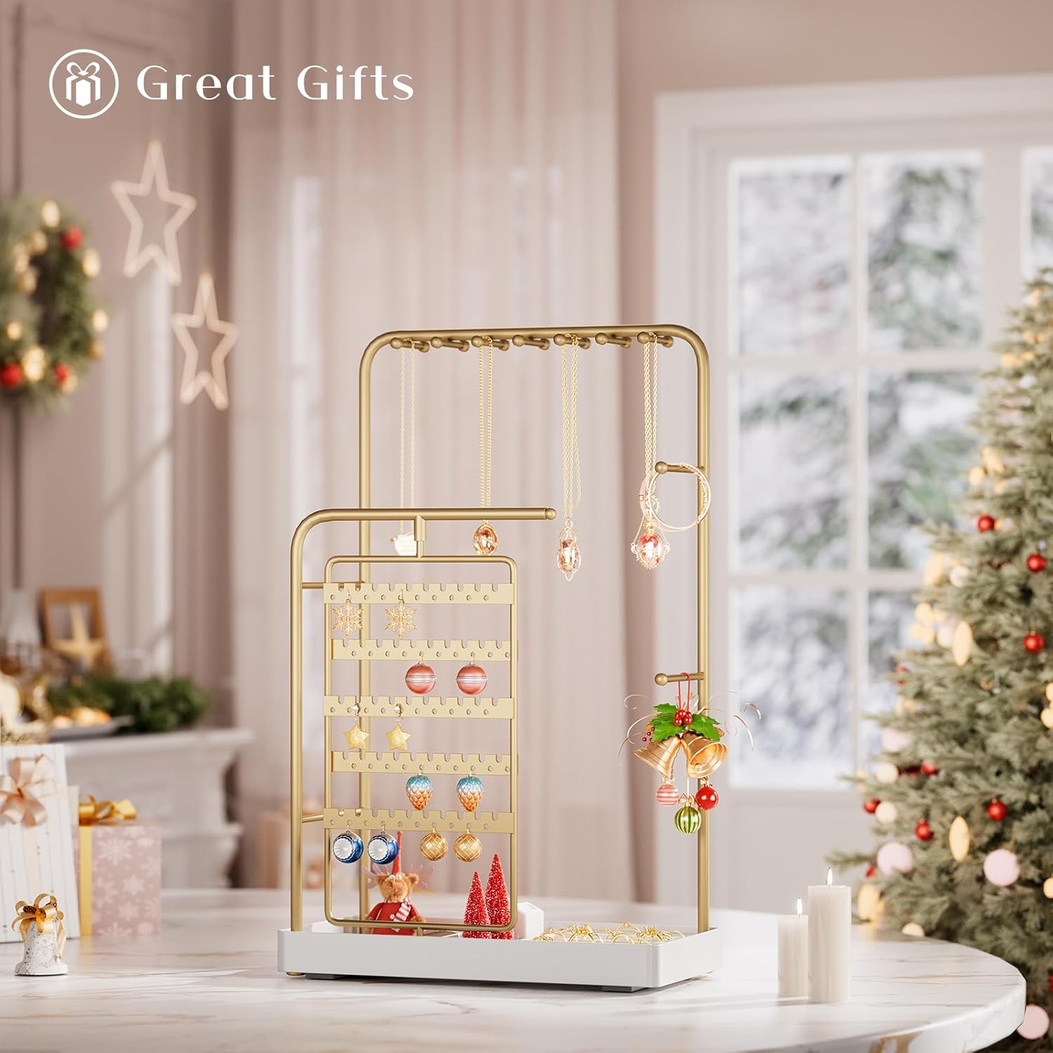 ProCase Gold Jewelry Display Stand Holder