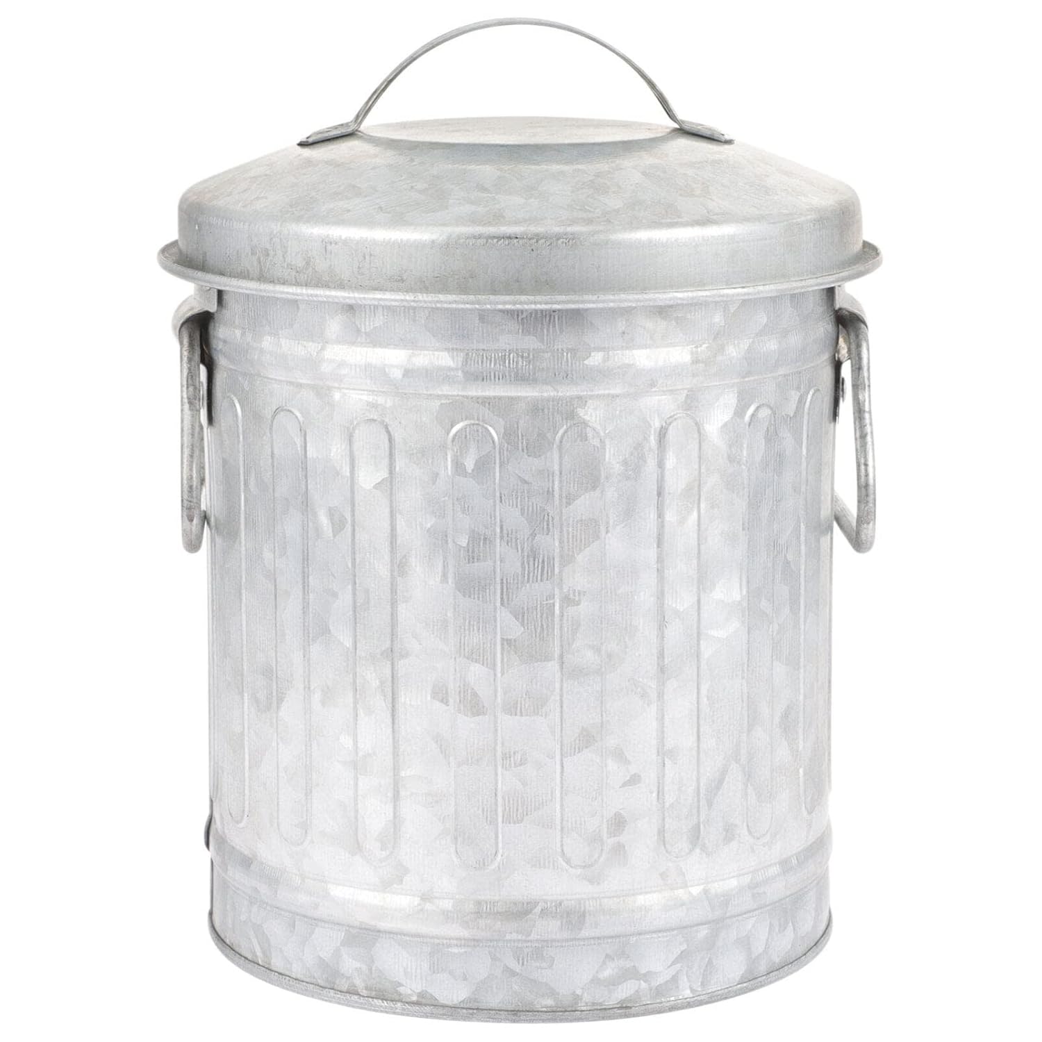 Cabilock Ash Bucket with Lid Galvanized Metal Canister