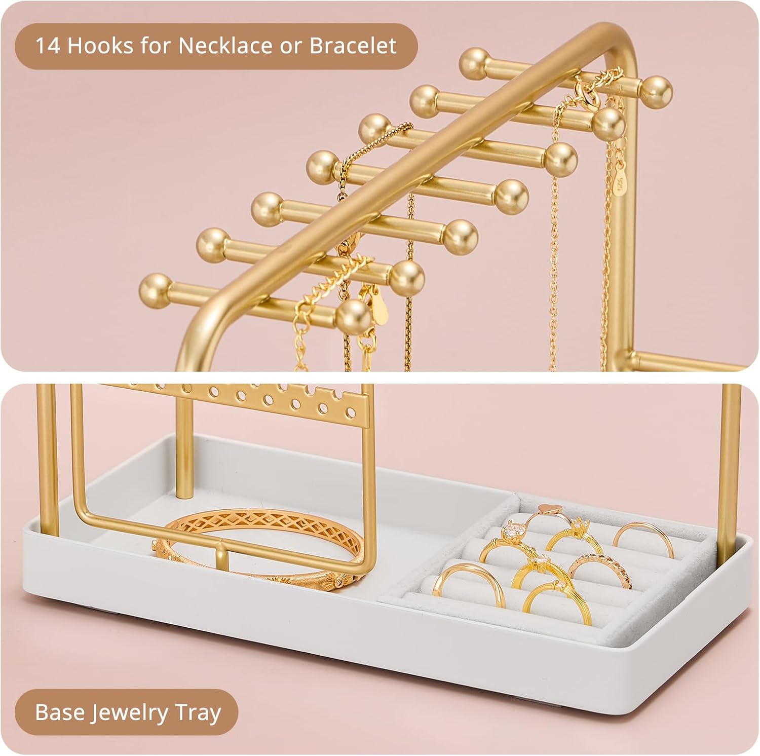 ProCase Gold Jewelry Display Stand Holder