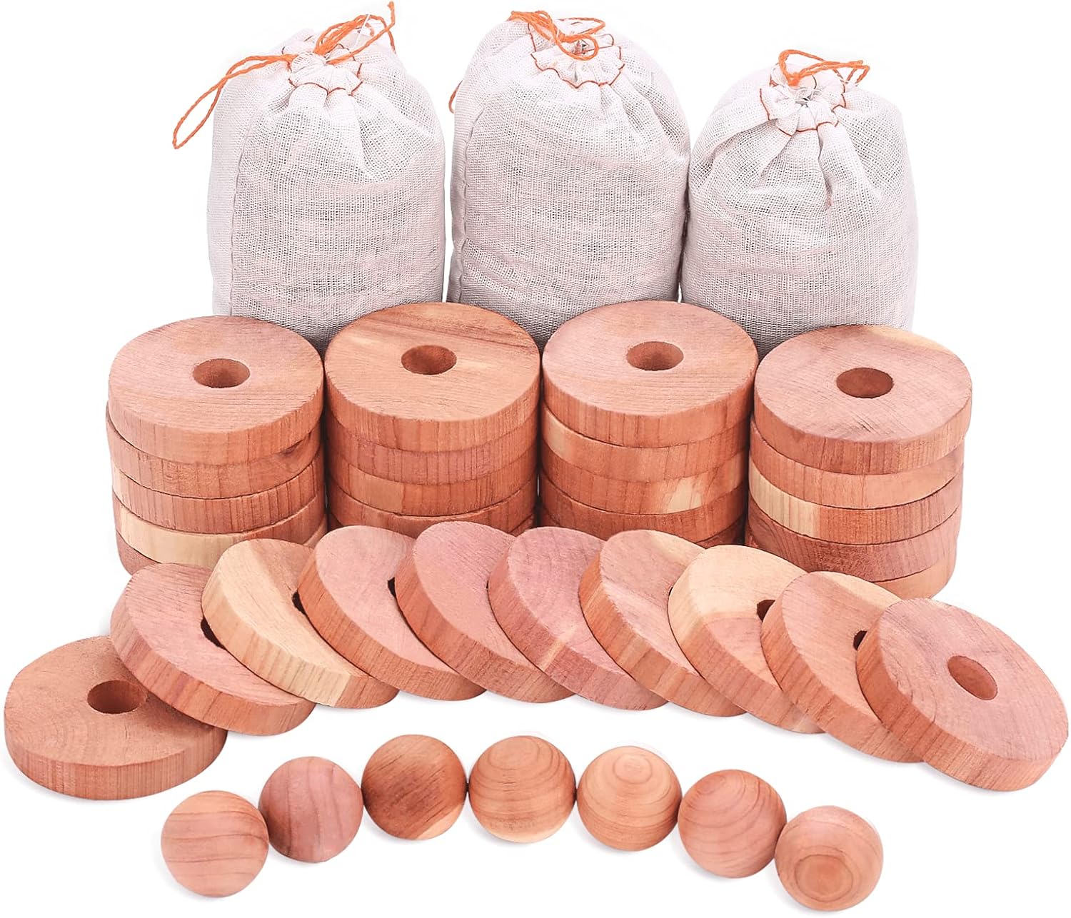 Homode Cedar Chips and 40 Pack Sachets for Storage