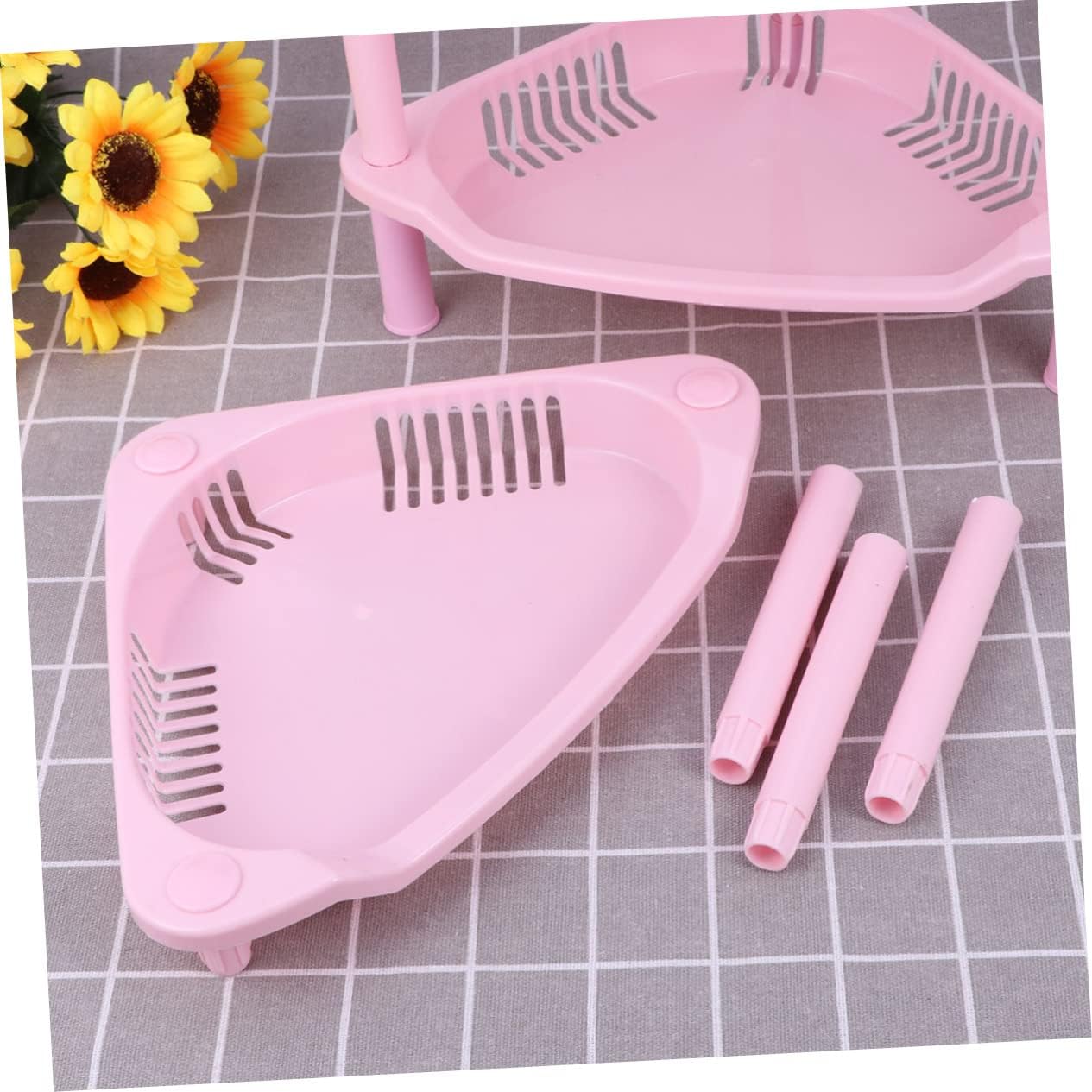 IMIKEYA Corner Shelf Organizer 3 Tier Storage Unit for Bathroom Kitchen