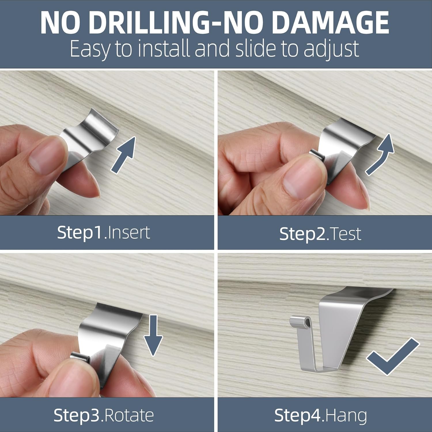 Heavy Duty Stainless Steel Hooks 20 Pack Vinyl Siding Hooks No Hole Siding Hanger