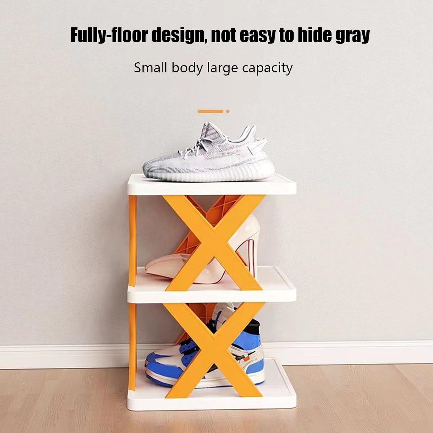 Tall Narrow Shoe Rack for Corner Storage