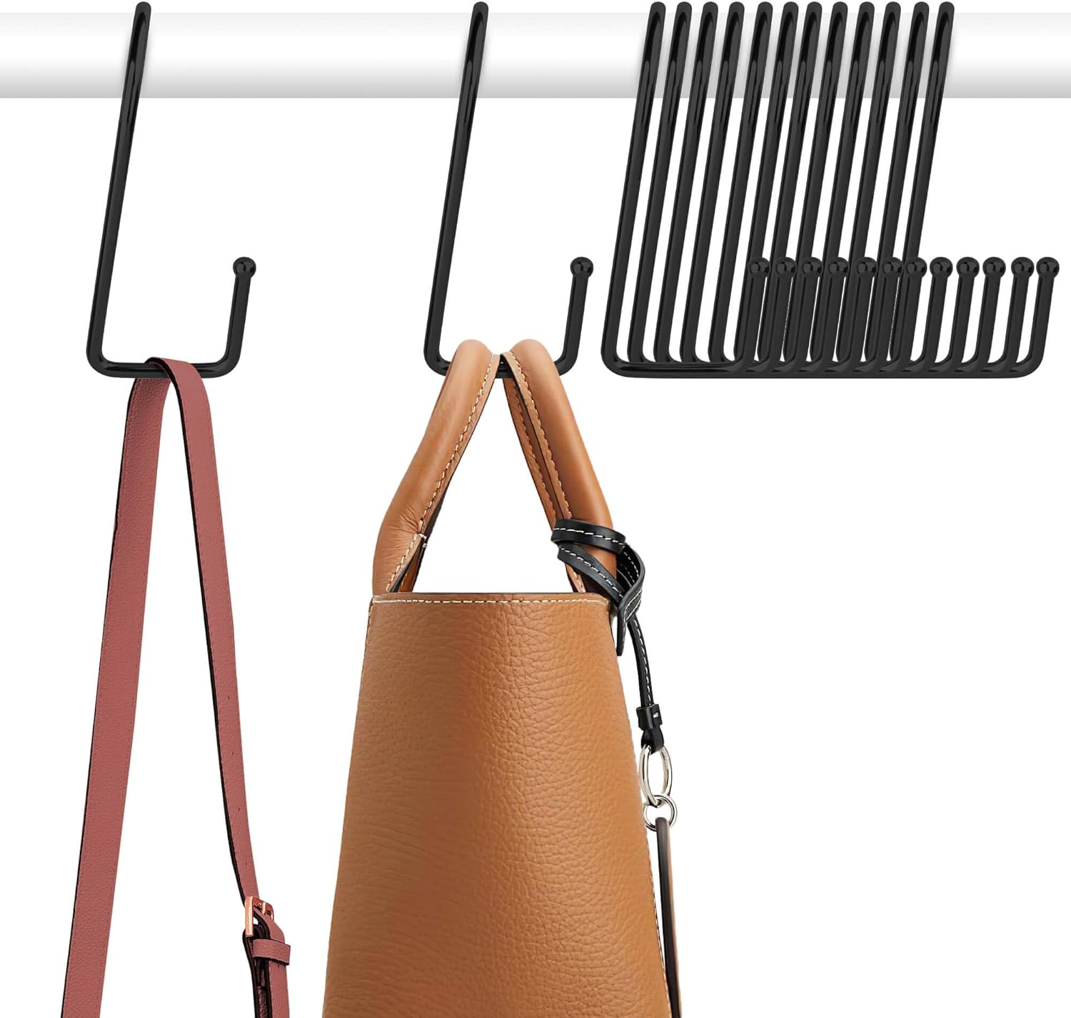 ZEDODIER 15 Pack Purse Hanger Hooks Black