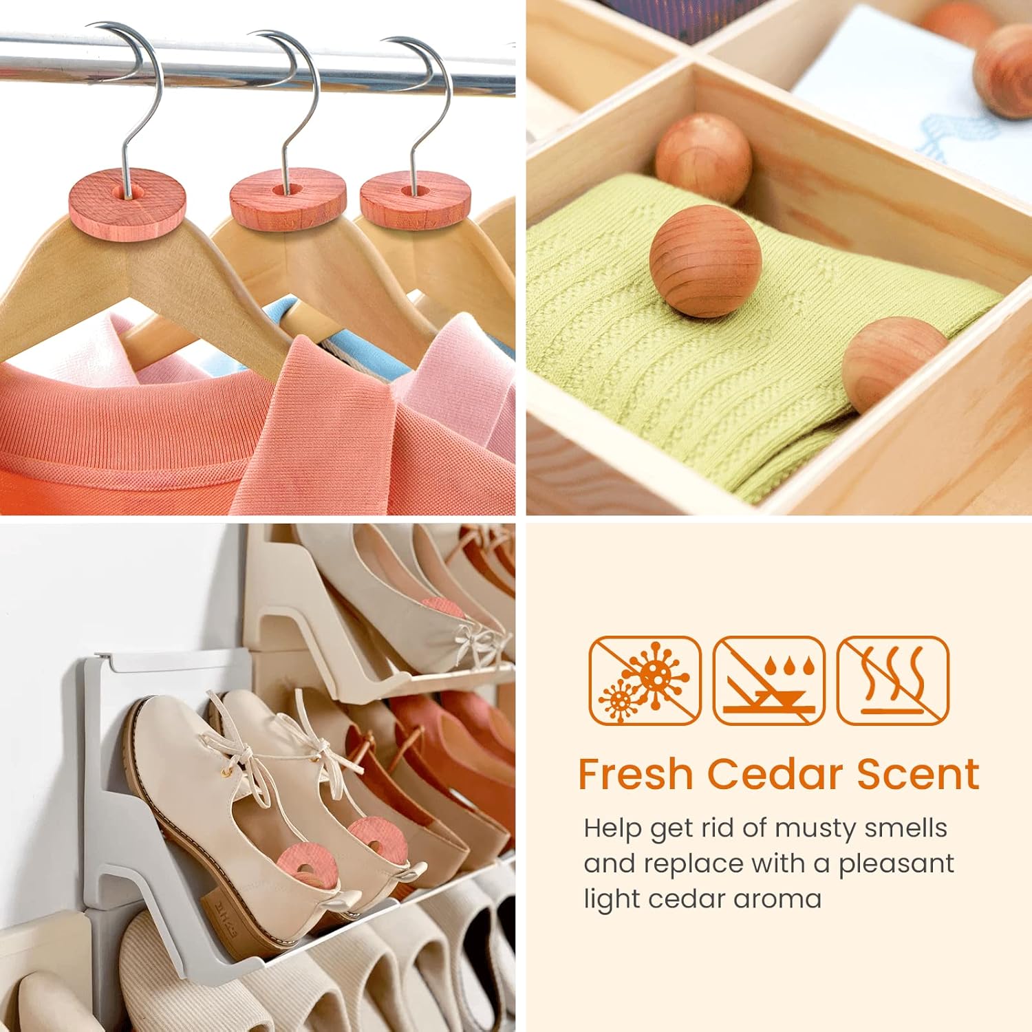 Homode Cedar Chips and 40 Pack Sachets for Storage