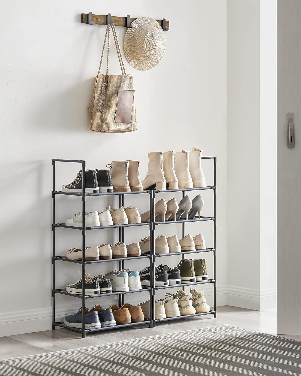 SONGMICS 10 Tier Free Standing Shoe Rack Organizer