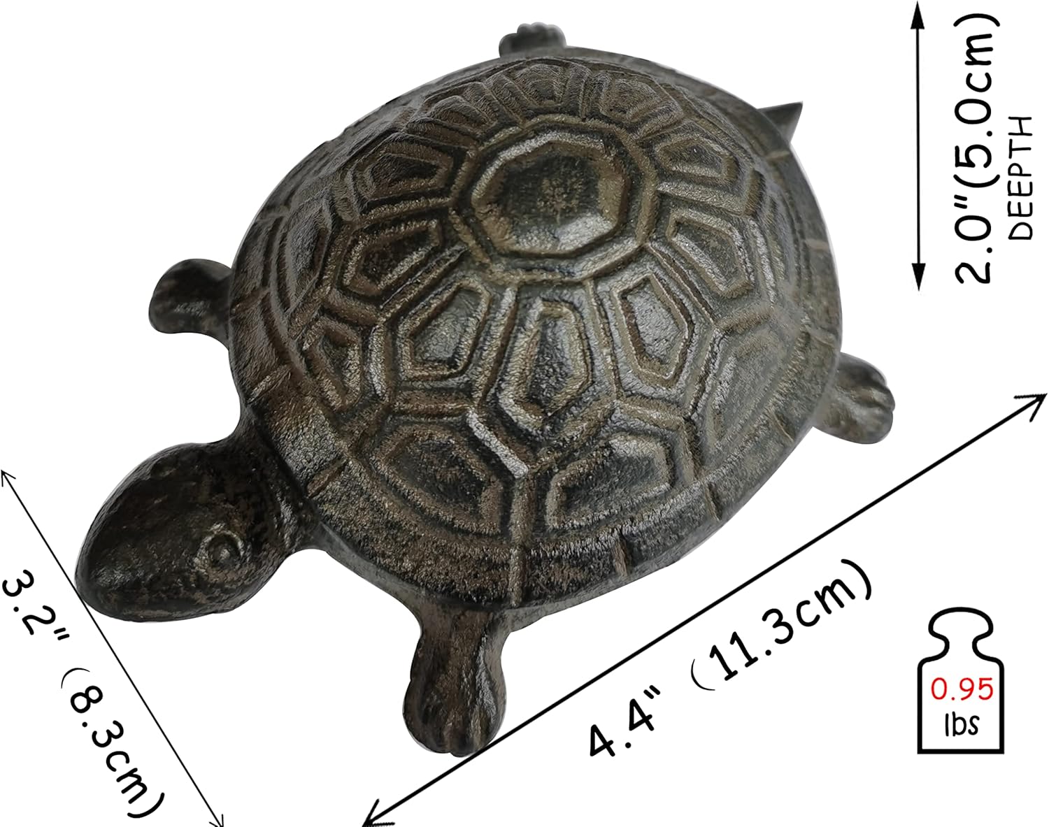 BSTGIFTS Cast Iron Turtle Key Hider