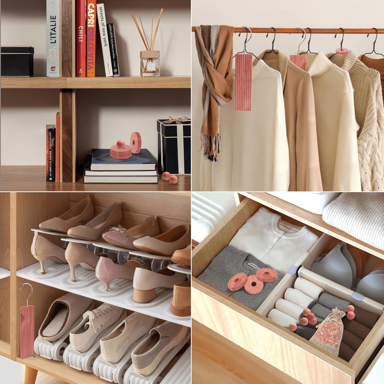 Homode Cedar Blocks for Clothes Storage Set of 30