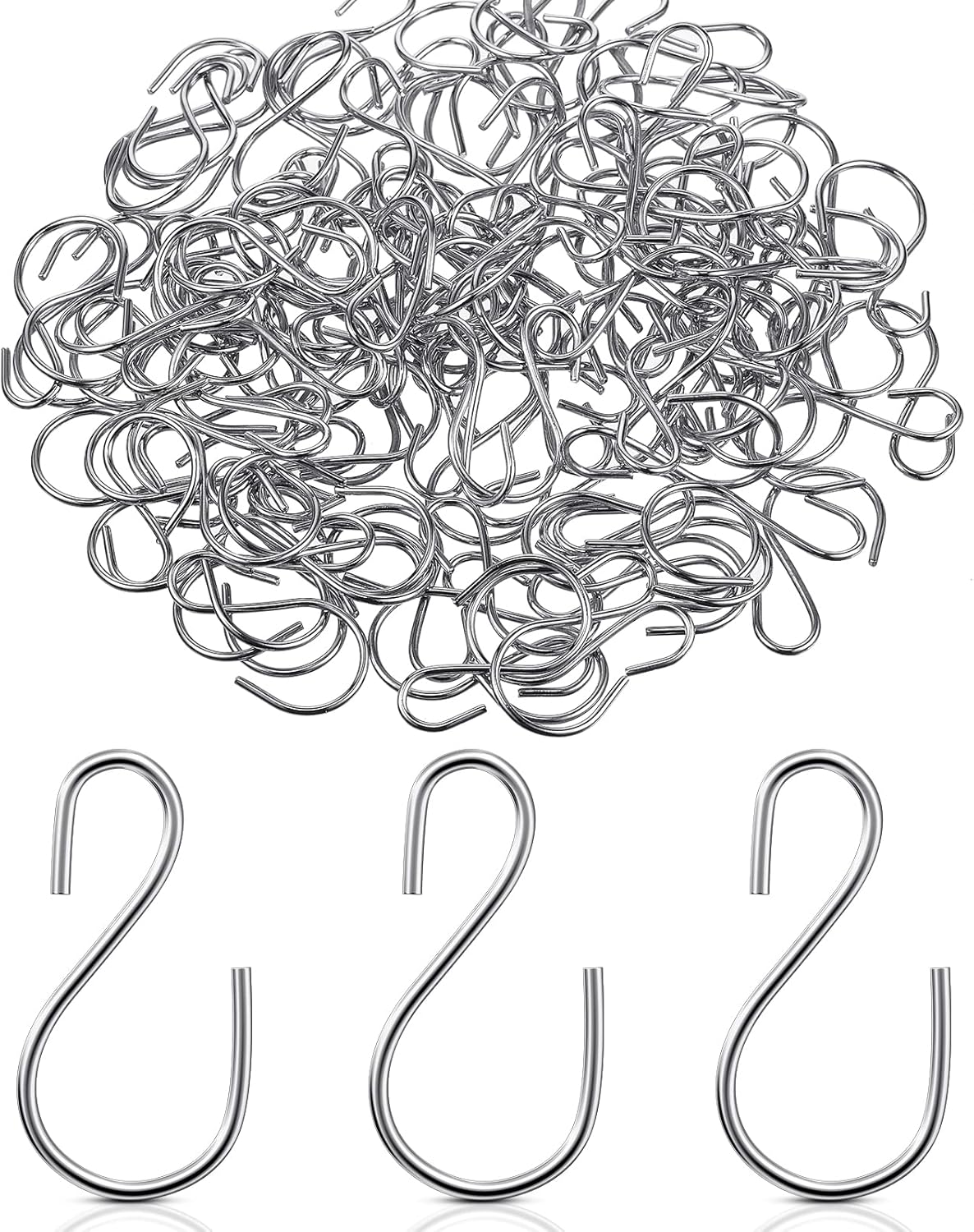 Sratte 120 Pcs Mini S Hook Set for Hanging