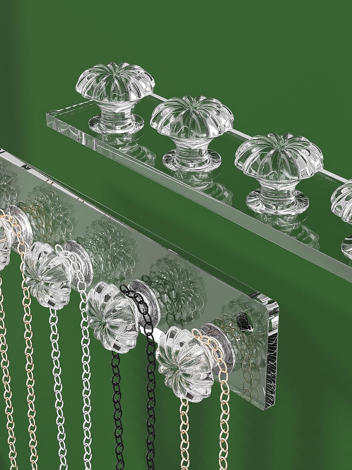 Adugay Wall Mounted Necklace Organizer Holder with 12 Hooks
