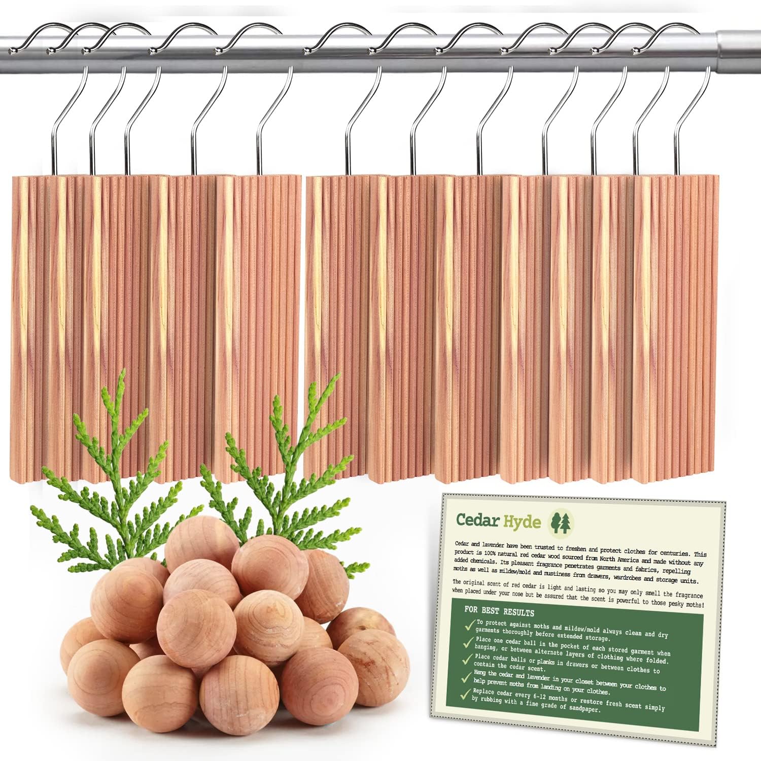 CEDAR HOME Cedar Blocks for Clothes Storage 22 Pieces
