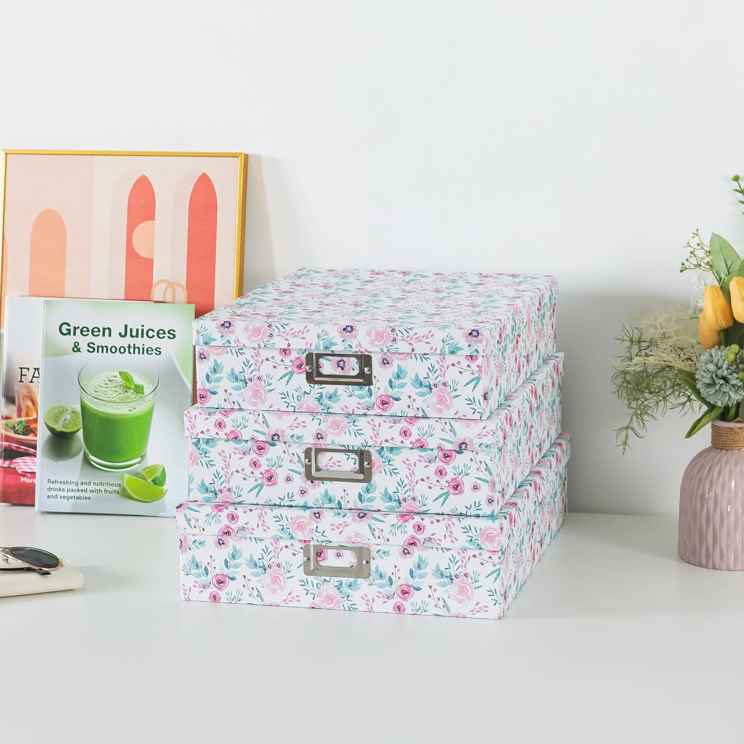 Soul Lane Floral Storage Boxes Set of 3