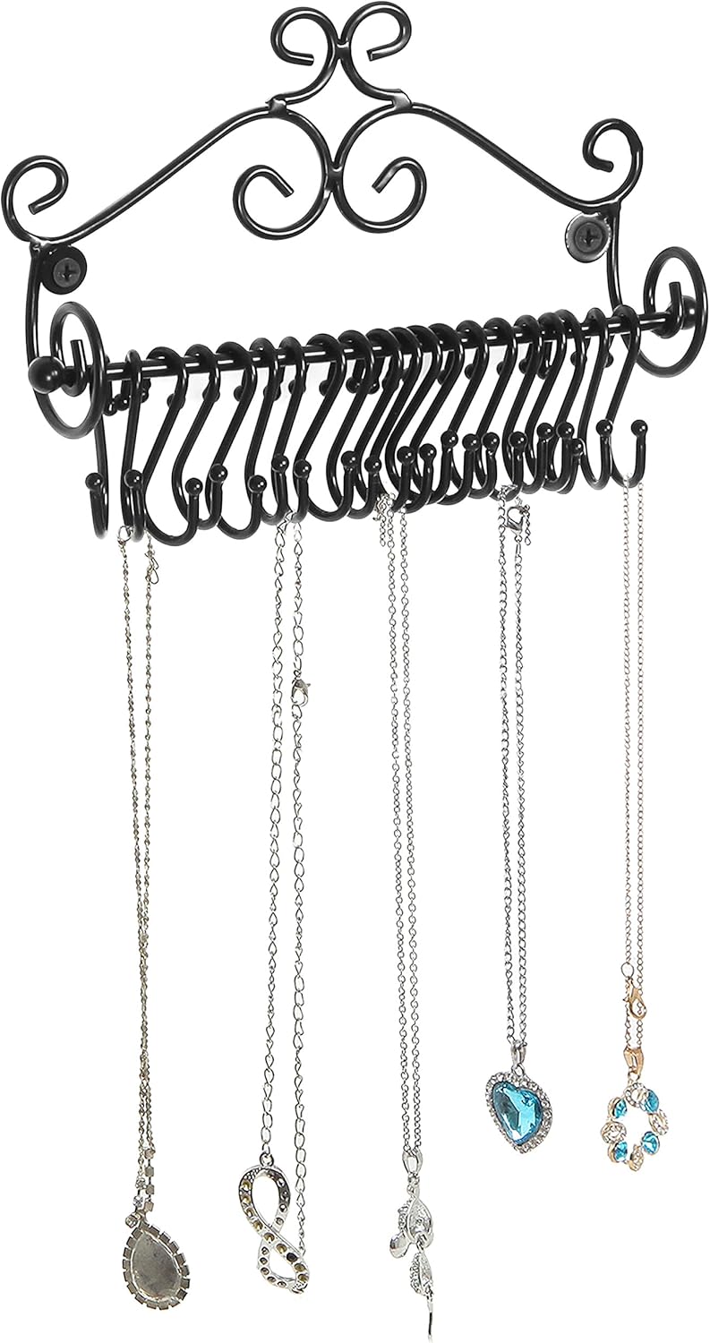 MyGift Set of 2 Wall Mounted Jewelry Organizers