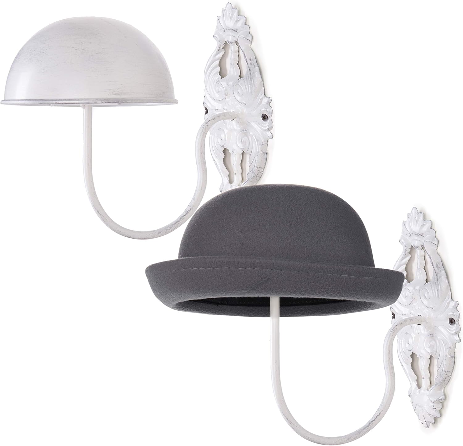 MyGift Wall Mounted Hat Wig Display Racks Set of 2