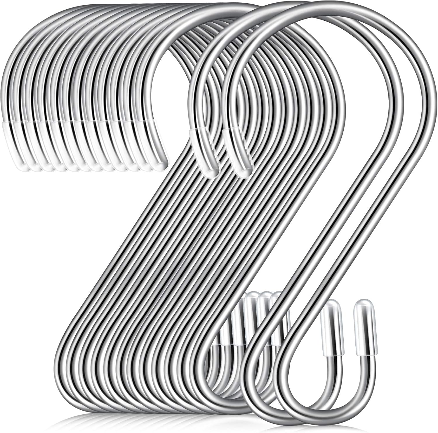 Hotop 36 Pcs S Shaped Hooks Stainless Steel