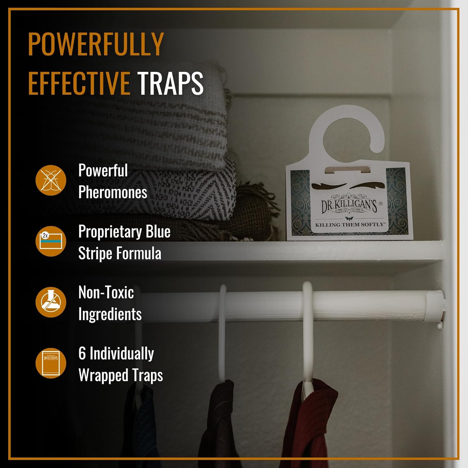 Dr Killigans Premium Double Potent Moth Traps with Pheromones 6 Pack