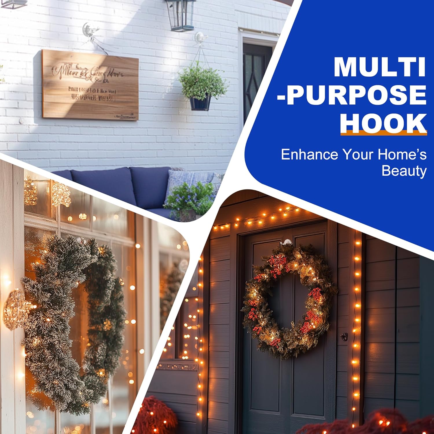 Artressel Suction Cup Hooks 5 Pack Heavy Duty Clear Shower Hook for Bathroom Wall Towel Tile Kitchen Glass Door Window