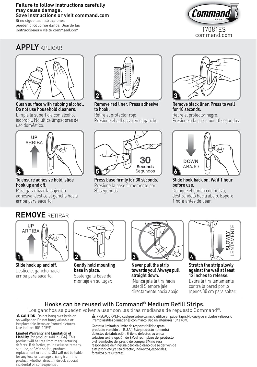 Command Medium Designer Hooks 2 Hooks 4 Strips