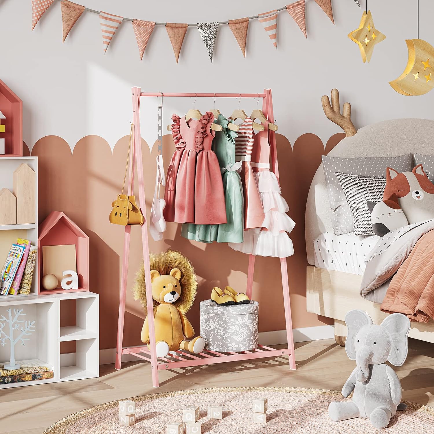 Bestier Kids Clothing Rack - Pink