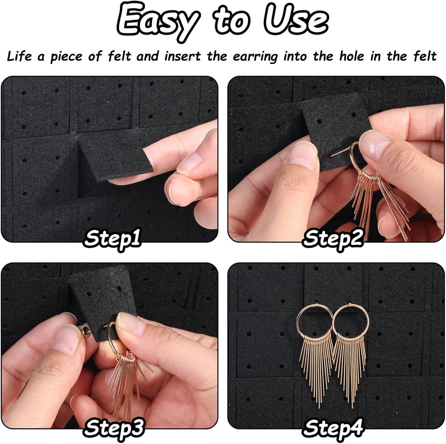 Caffox Wall Earring Holder with 20 Extra Hooks