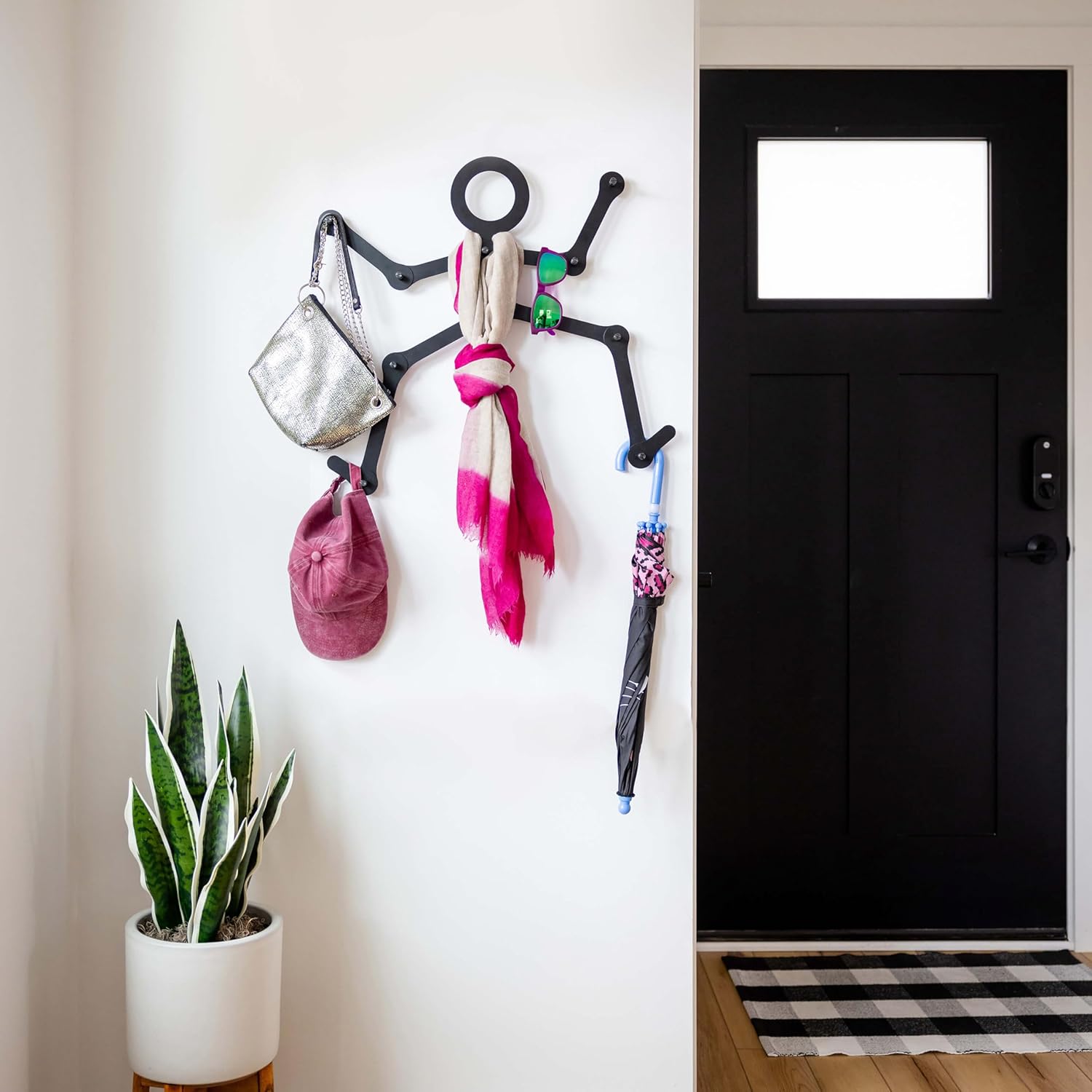 Three by Three Seattle FITCHECK Wall Rack in Black Metal