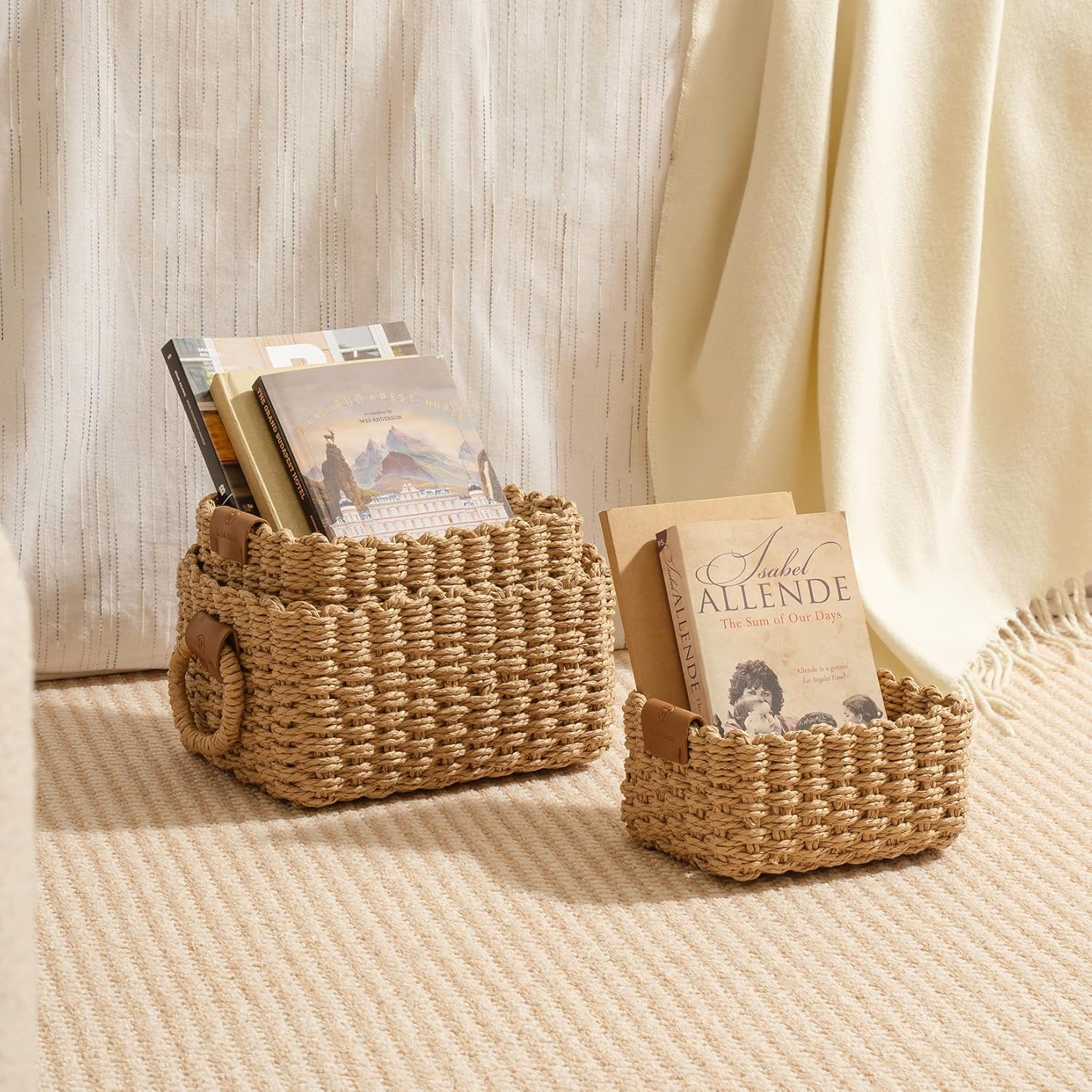 LA JOLIE MUSE Wicker Baskets for Organizing and Decor
