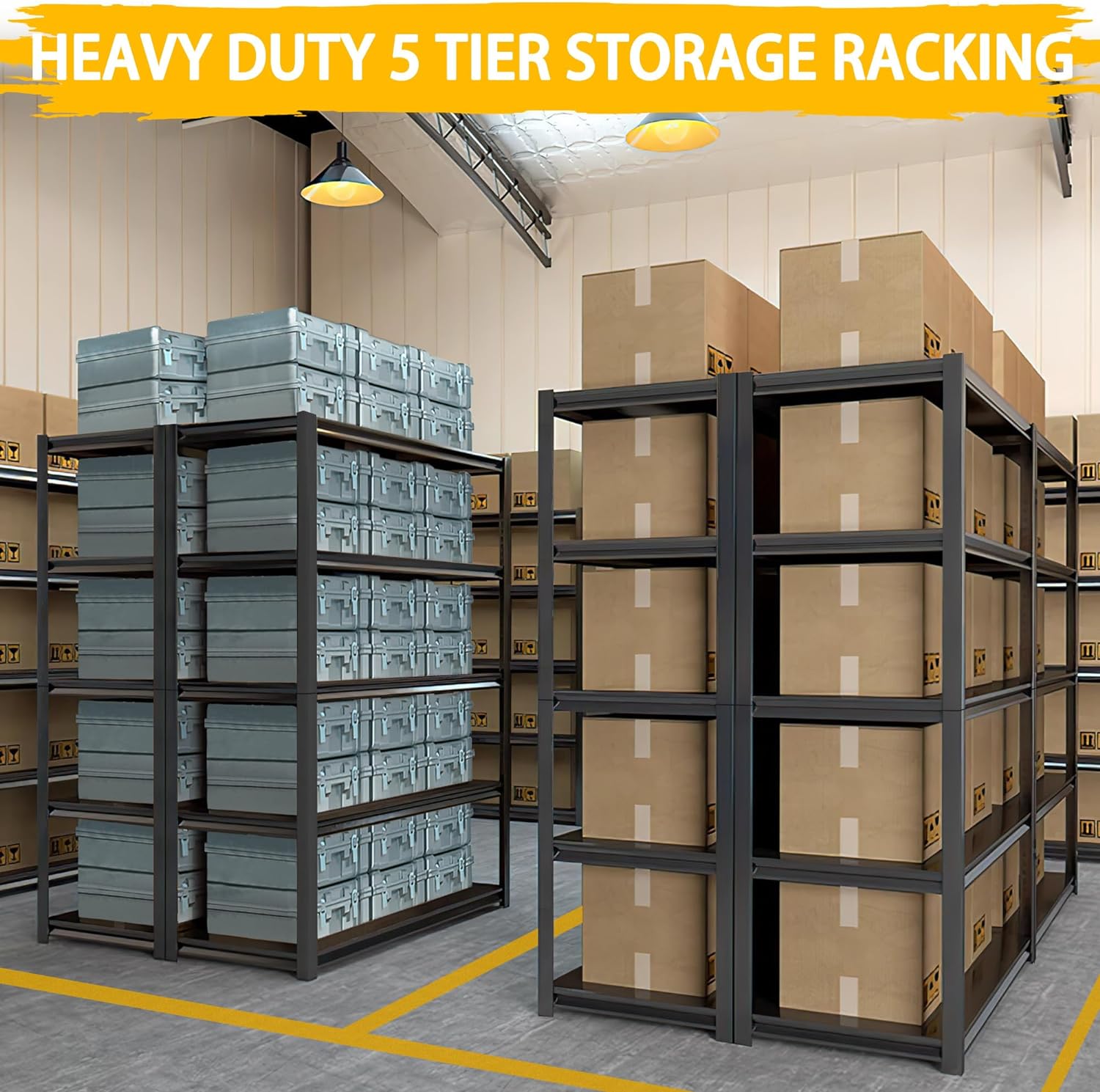 3020LBS Heavy Duty 5-Tier Metal Shelving Unit