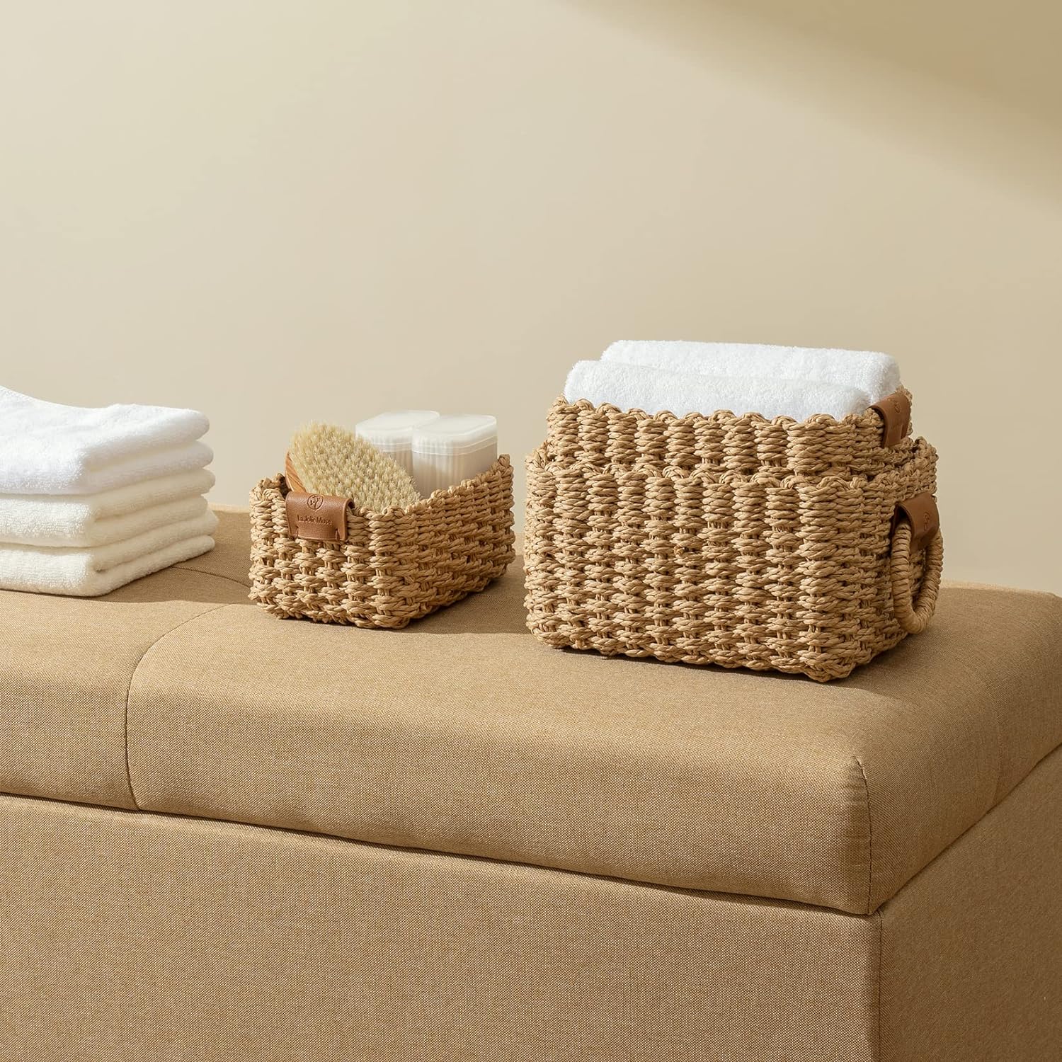 LA JOLIE MUSE Wicker Baskets for Organizing and Decor