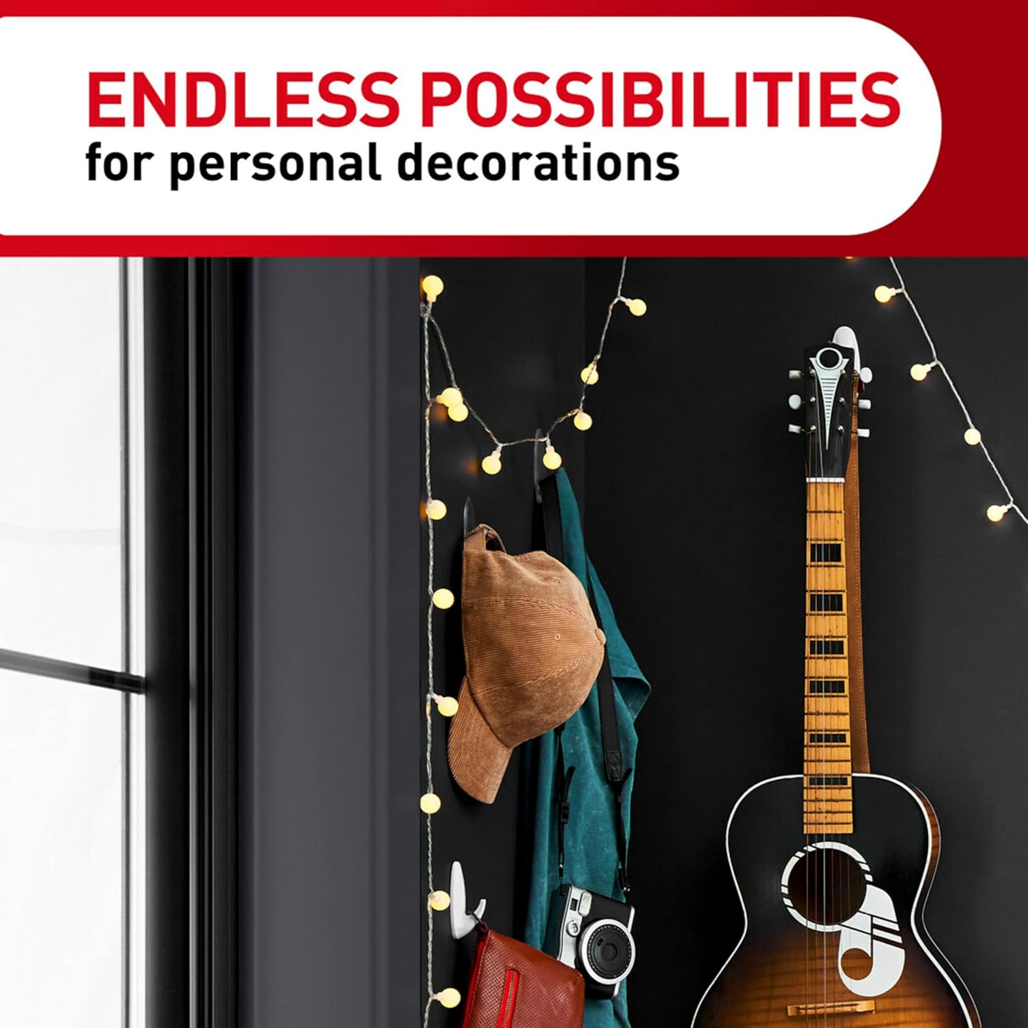 3M Command Medium Clear Wall Hooks with Adhesive 7 Hooks and 12 Strips