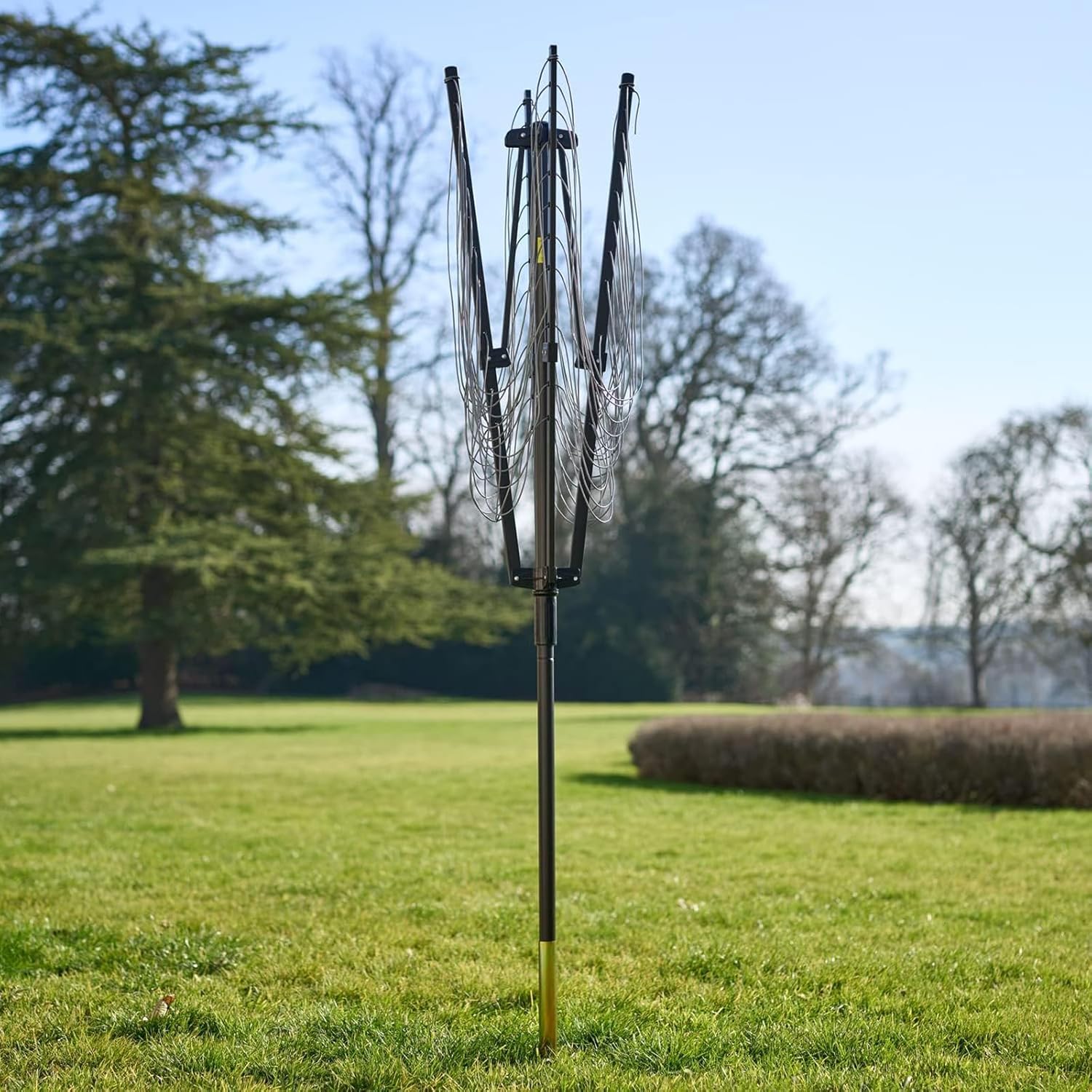 WuhaPhreyn Outdoor Umbrella Drying Rack 12 Lines 4 Arms
