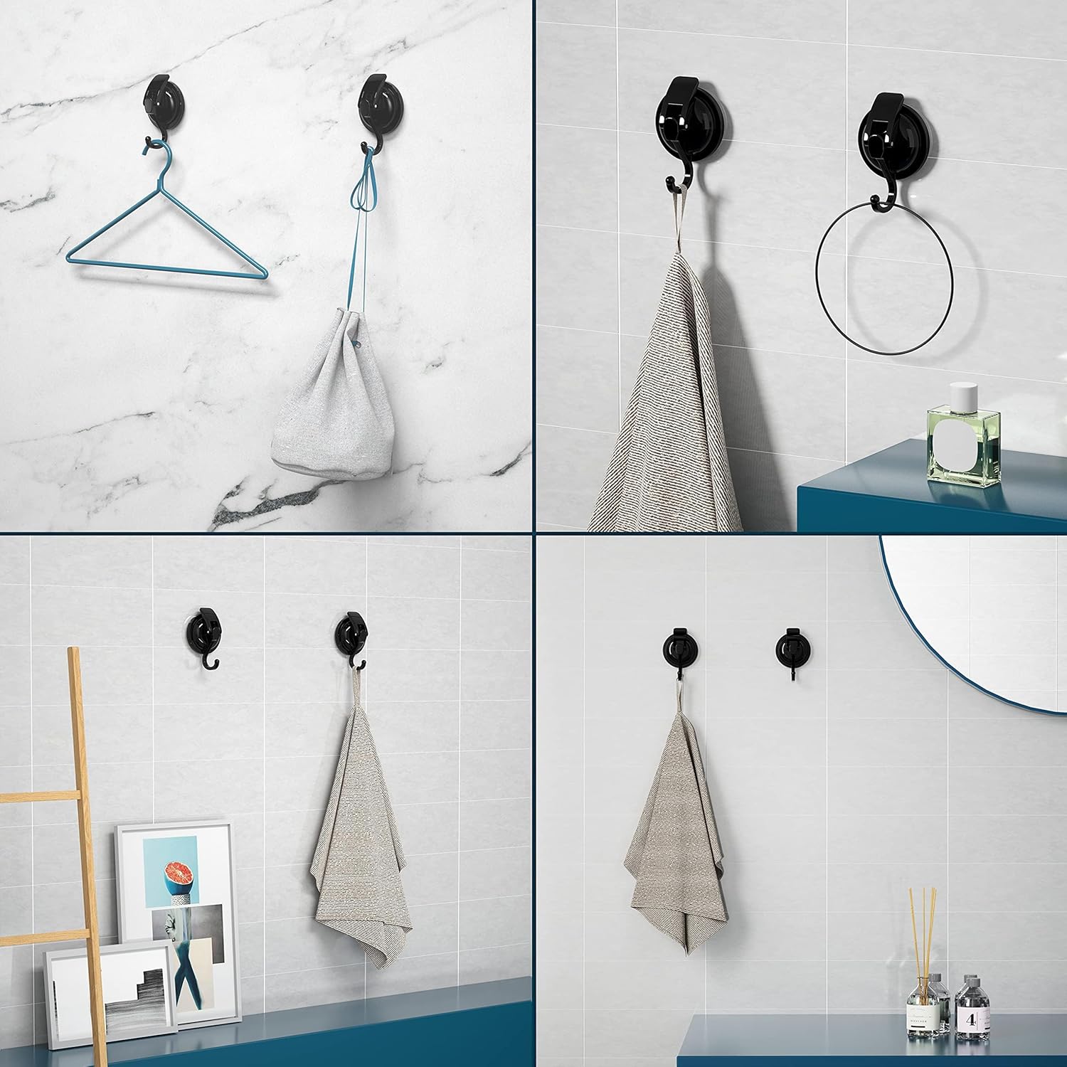 Heavy Duty Vacuum Suction Cup Hooks 2 Pack