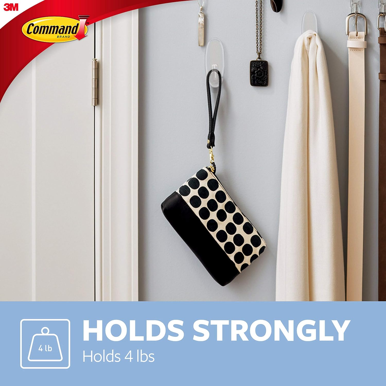 3M Command Clear Hanging Hook Large 4lbs