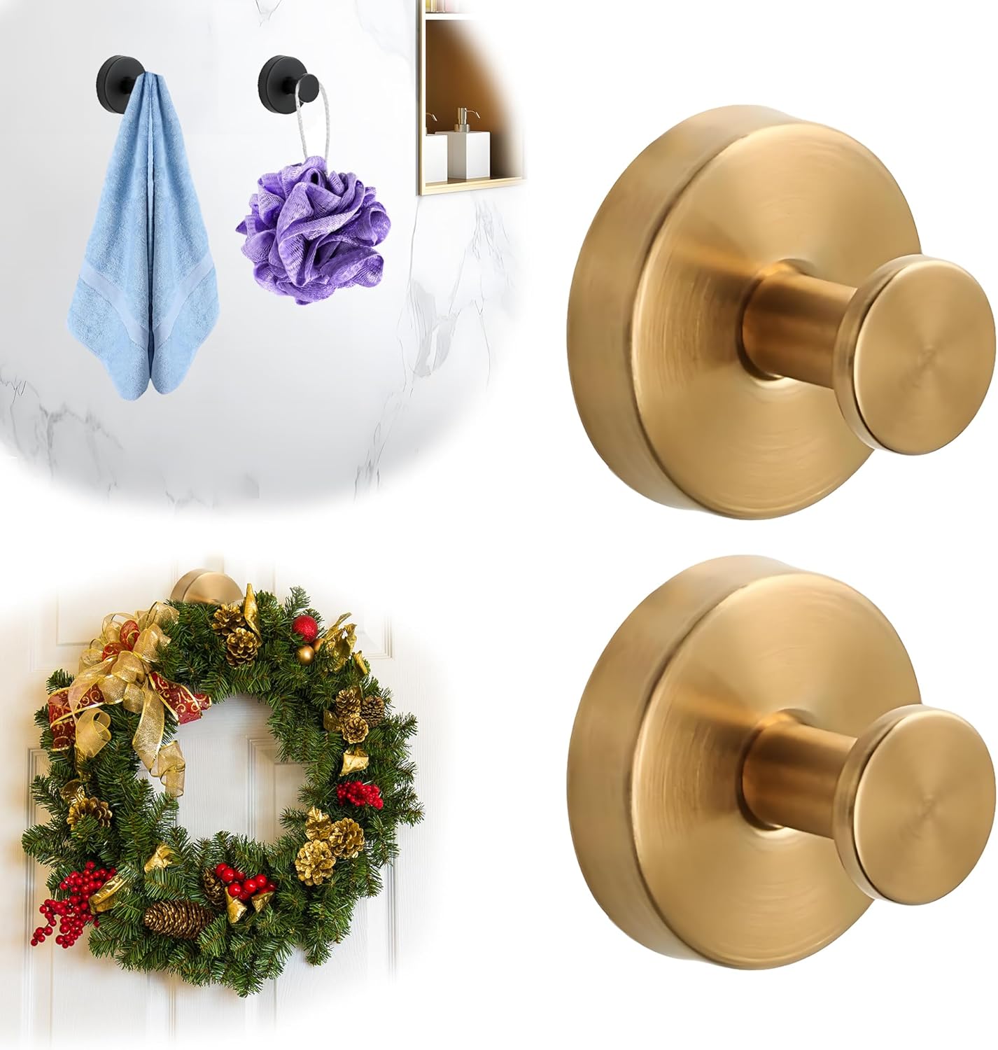 Suction Cup Hooks for Wreaths on Glass 2025 New No Drill