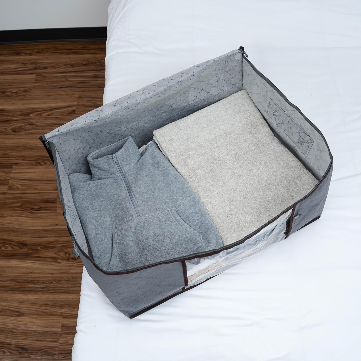 VENO 3 Pack Medium Storage Bags with Clear Window and Reinforced Handles